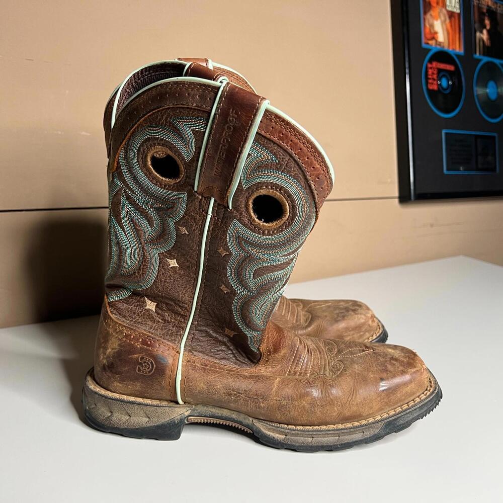 Durango Women’s Steel‎ Toe Work Boots US 6 Rugged Tan Slip Oil Resistant EH